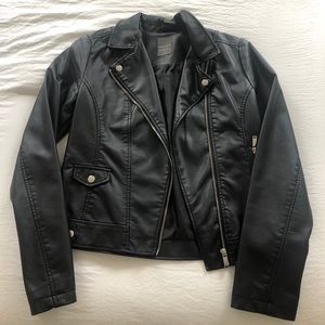 Black Leather Jacket Size 2